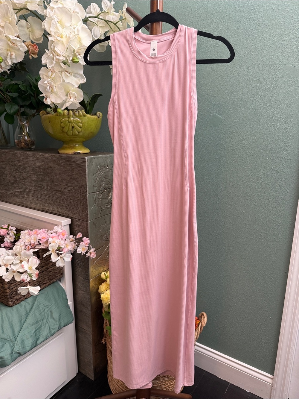 LULULEMON All Aligned Ribbed Midi Dress
